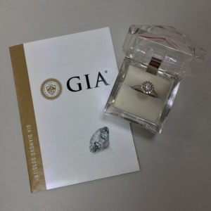 GIA證書+白金鑽戒