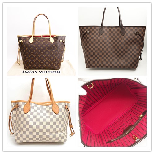 LV Neverfull 經典花紋子母托特包