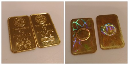 瑞士黃金幻彩條塊