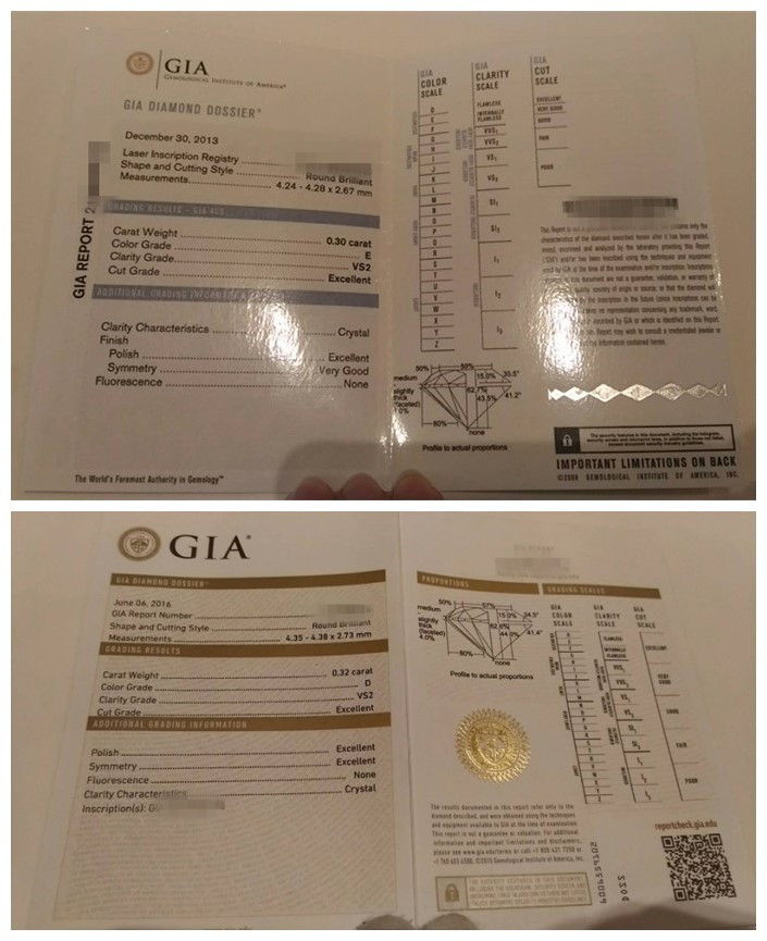 GIA新舊證