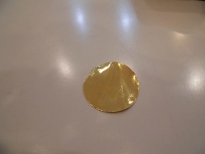 紀念獎杯上的金箔